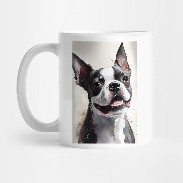 Black and White Boston Terrier by designs4days